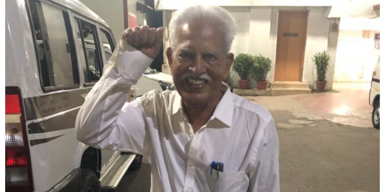 Free at last on medical bail; Telugu poet Varavara Rao is released from judicial custody